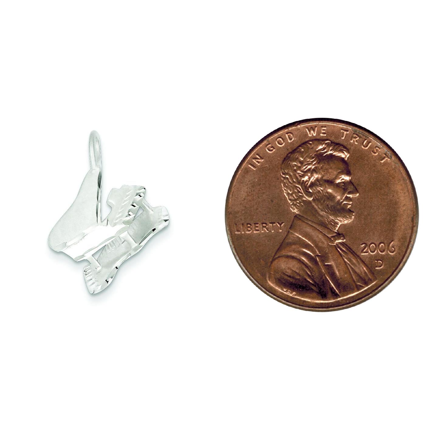 Sterling Silver Piano Charm Jewerly 19mm x 18mm