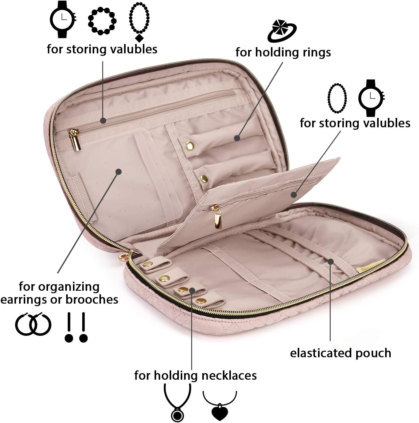 Travel Jewelry Organizer Case