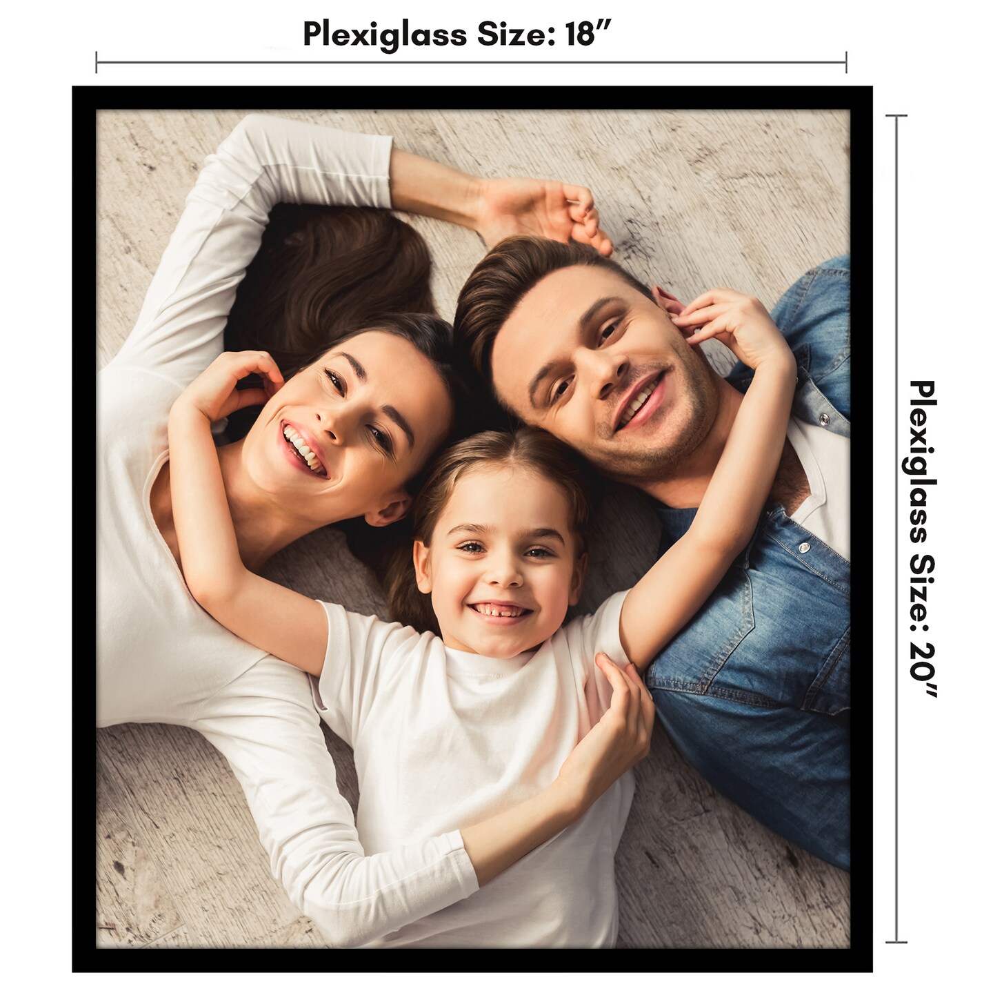 Americanflat Poster Frame - Perfect Frame for Photos and Artwork - Large Picture Frame - Polished Plexiglass - Hanging Hardware with Horizontal and Vertical Display