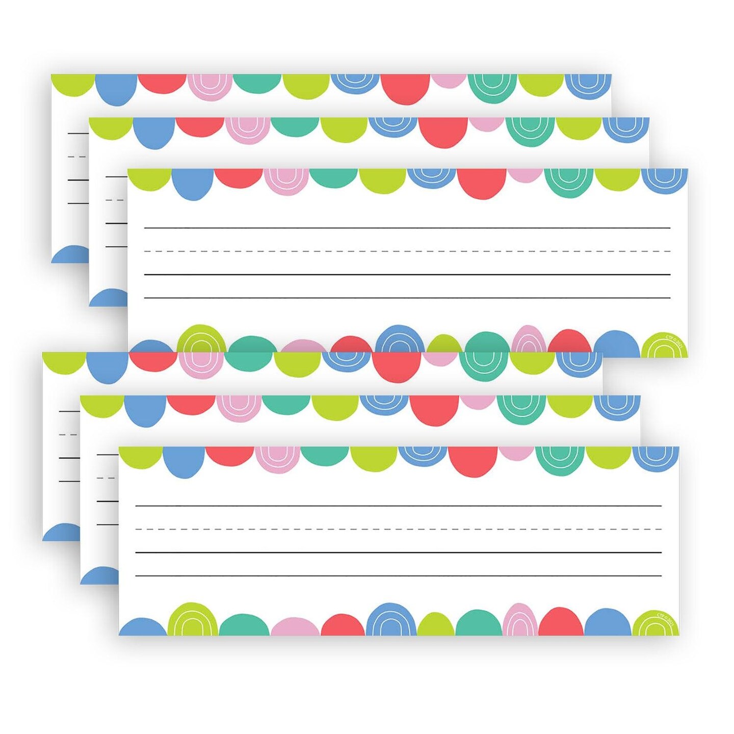 Rainbow Drops Name Plates, 9-1/2&#x22; x 3-1/4&#x22;, 36 Per Pack, 6 Packs