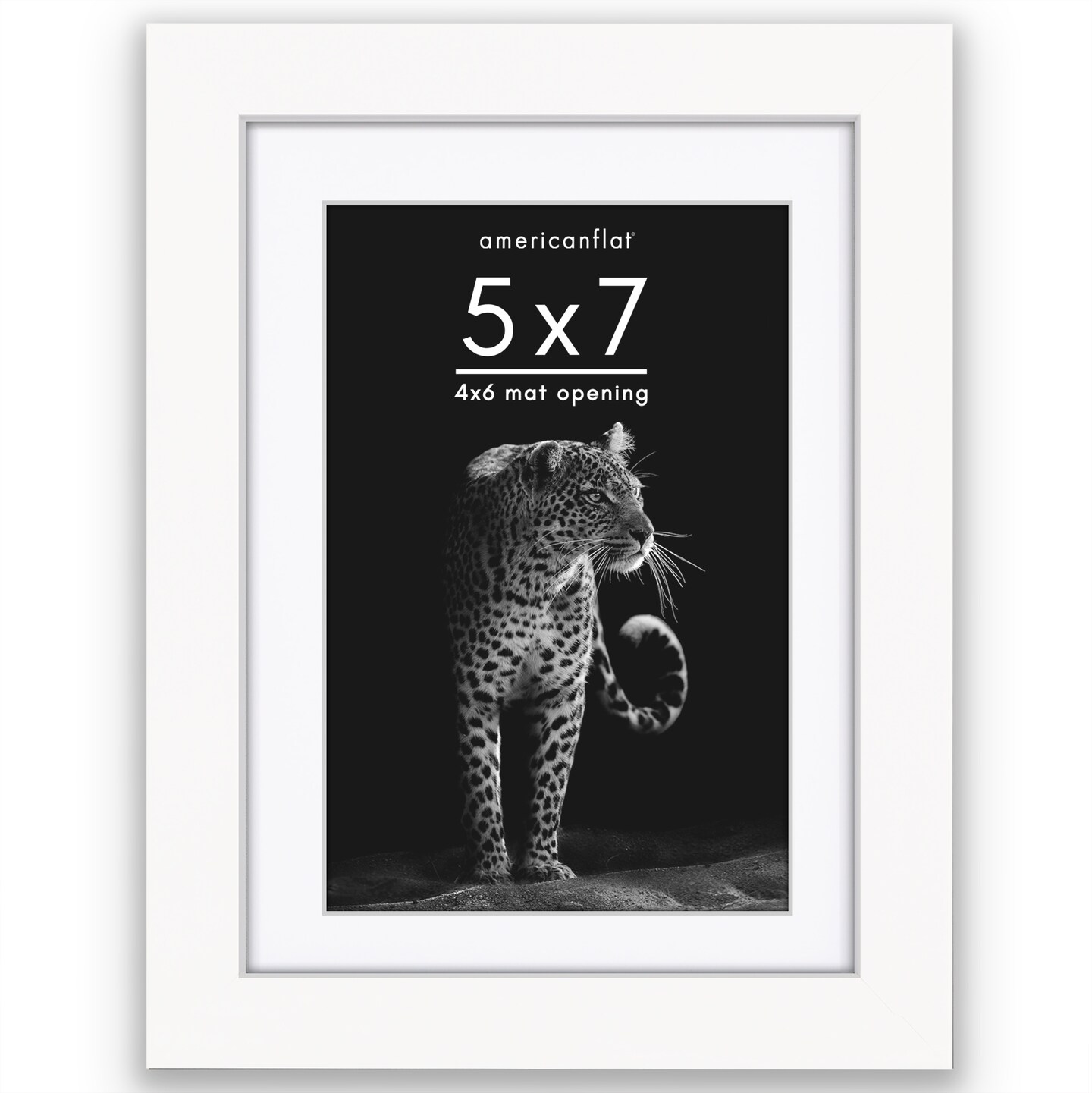 Americanflat Gallery-Style Picture Frame with Mat - Showcase Artwork, Prints, and Photos - Shatter Resistant Glass - Hanging Hardware with Drywall Anchor