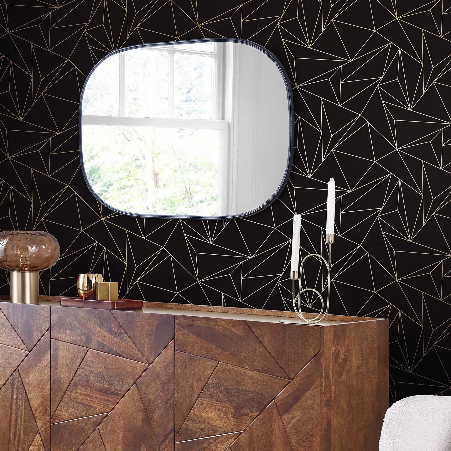 NEXT Scatter Geo Black Wallpaper