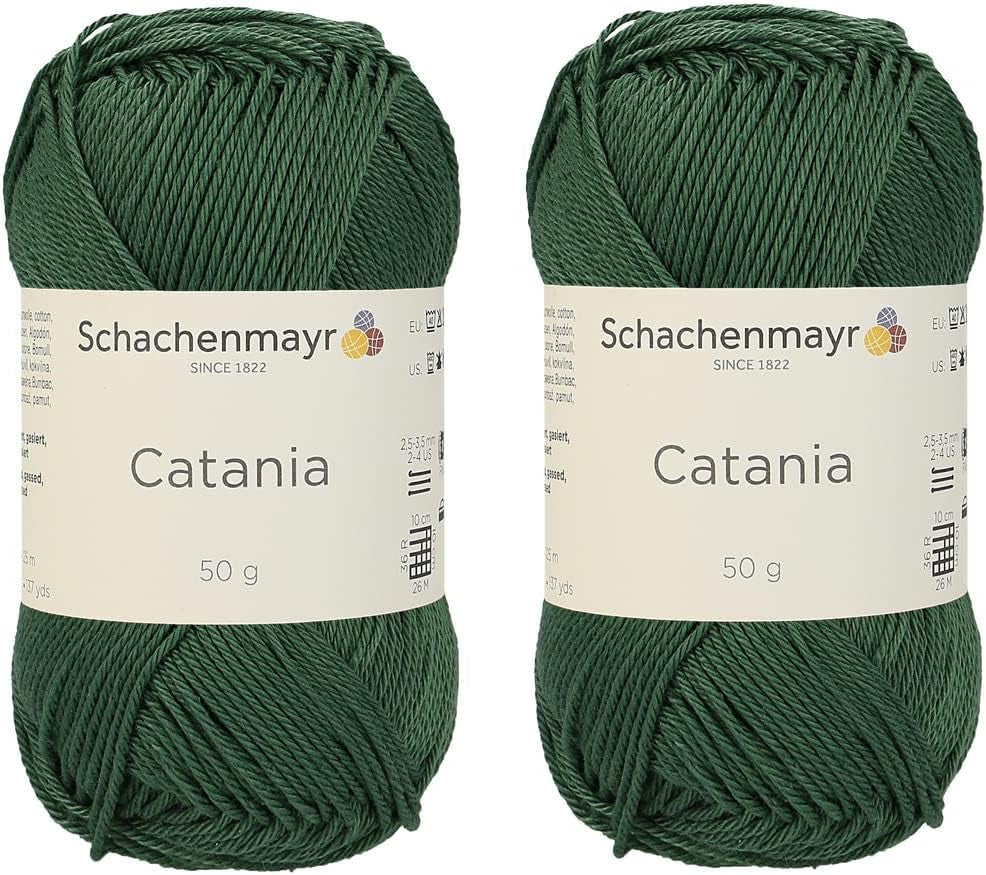 [ Set of 2 Skeins ] SMC Catania Originals 100% Mercerized Cotton Yarn, Total 3.52 Oz. Each 1.76 Oz (50G) / 136 Yrds (125 M) Amigurumi Yarn Fine-Sport 2 (106 White)
