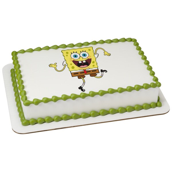 SpongeBob SquarePants&#x2122; Wacky Edible Cake Topper Image 1/4 sheet