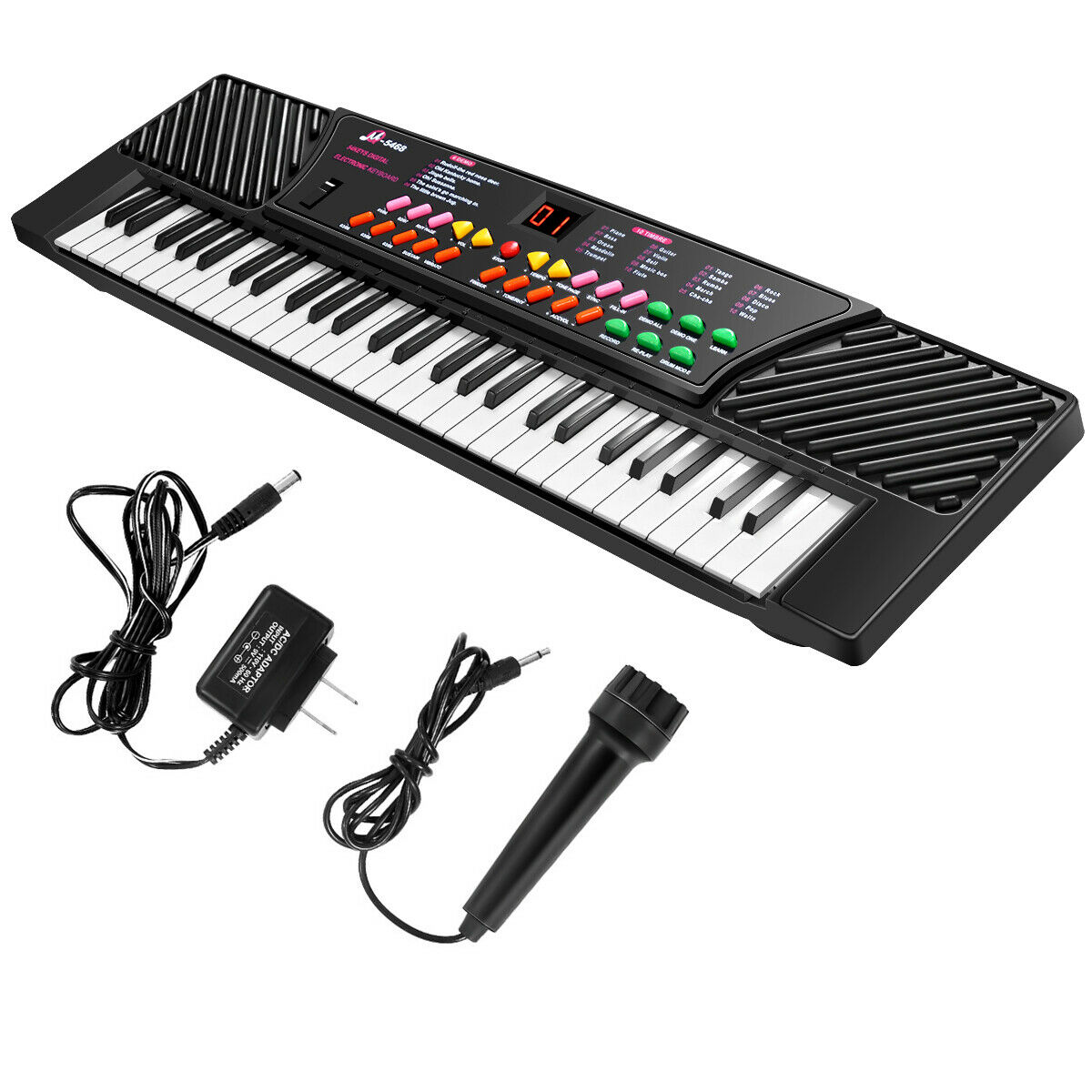 Costway 54 Keys  Electronic Music Keyboard Kid Piano Organ W/Mic &#x26; Adapter