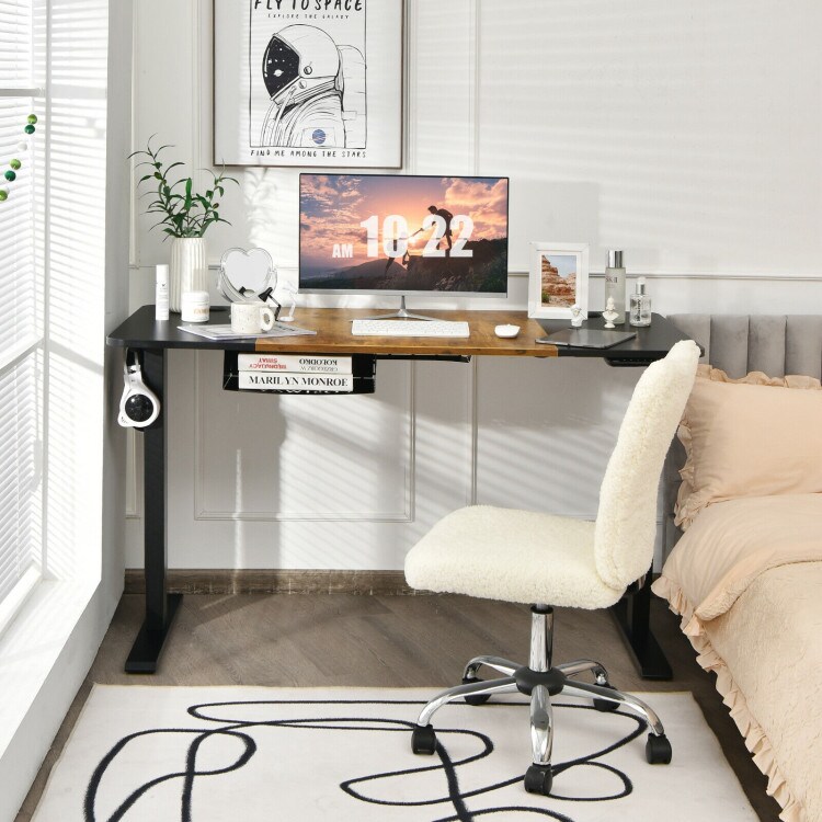 55 Inch x 28 Inch Electric Standing Desk with USB Port