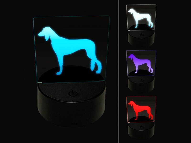 Saluki Dog Solid 3D Illusion LED Night Light Sign Nightstand Desk Lamp