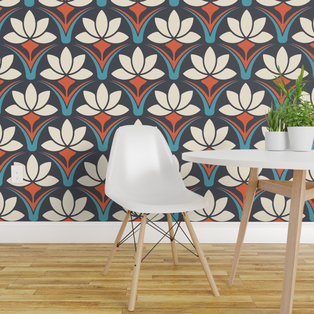 Peel  Stick Wallpaper 9ft x 2ft  70S Floral India  Ubuy