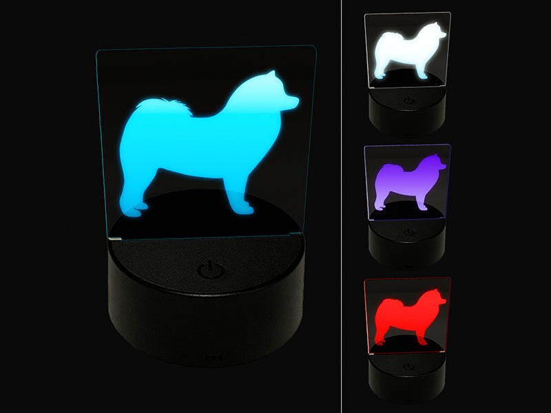 Samoyed Dog Solid 3D Illusion LED Night Light Sign Nightstand Desk Lamp