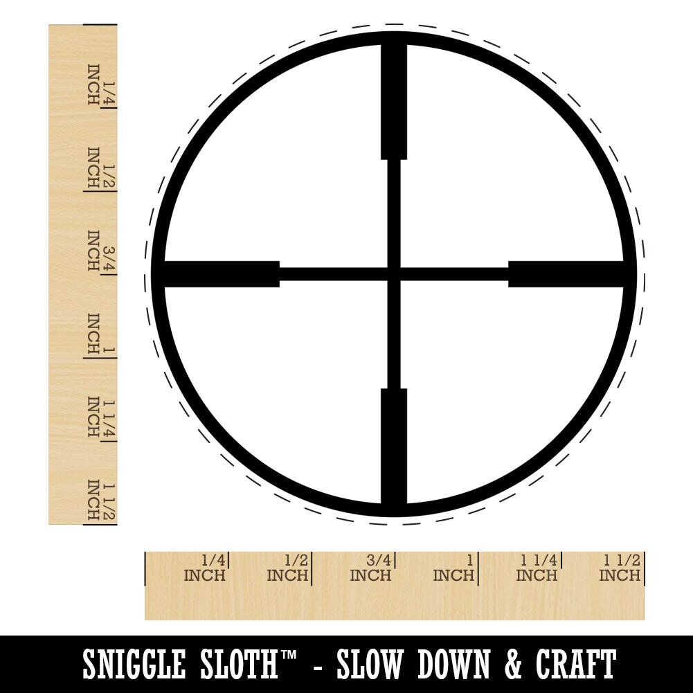 Crosshair Target Self-Inking Rubber Stamp for Stamping Crafting Planners
