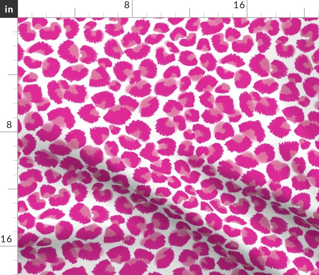Pink Cheetah Leopard Print Animal Exotic Hot Wild Cat Safari Custom Printed Fabric by Spoonflower Various Fabrics by the Yard or Fat Quarter