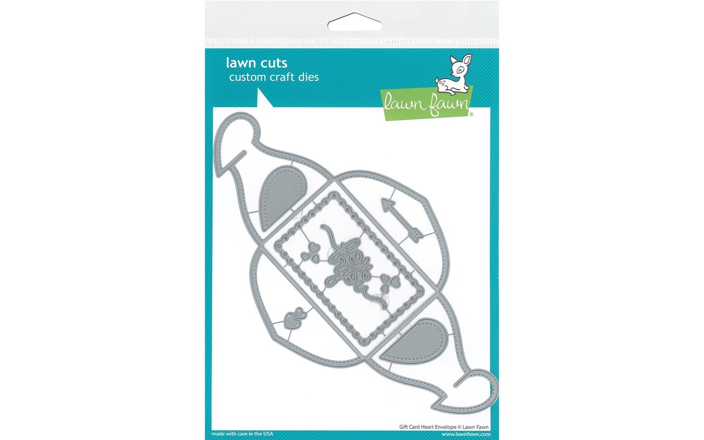 Lawn Fawn Lawn Cuts Die Gift Card Envelope Heart