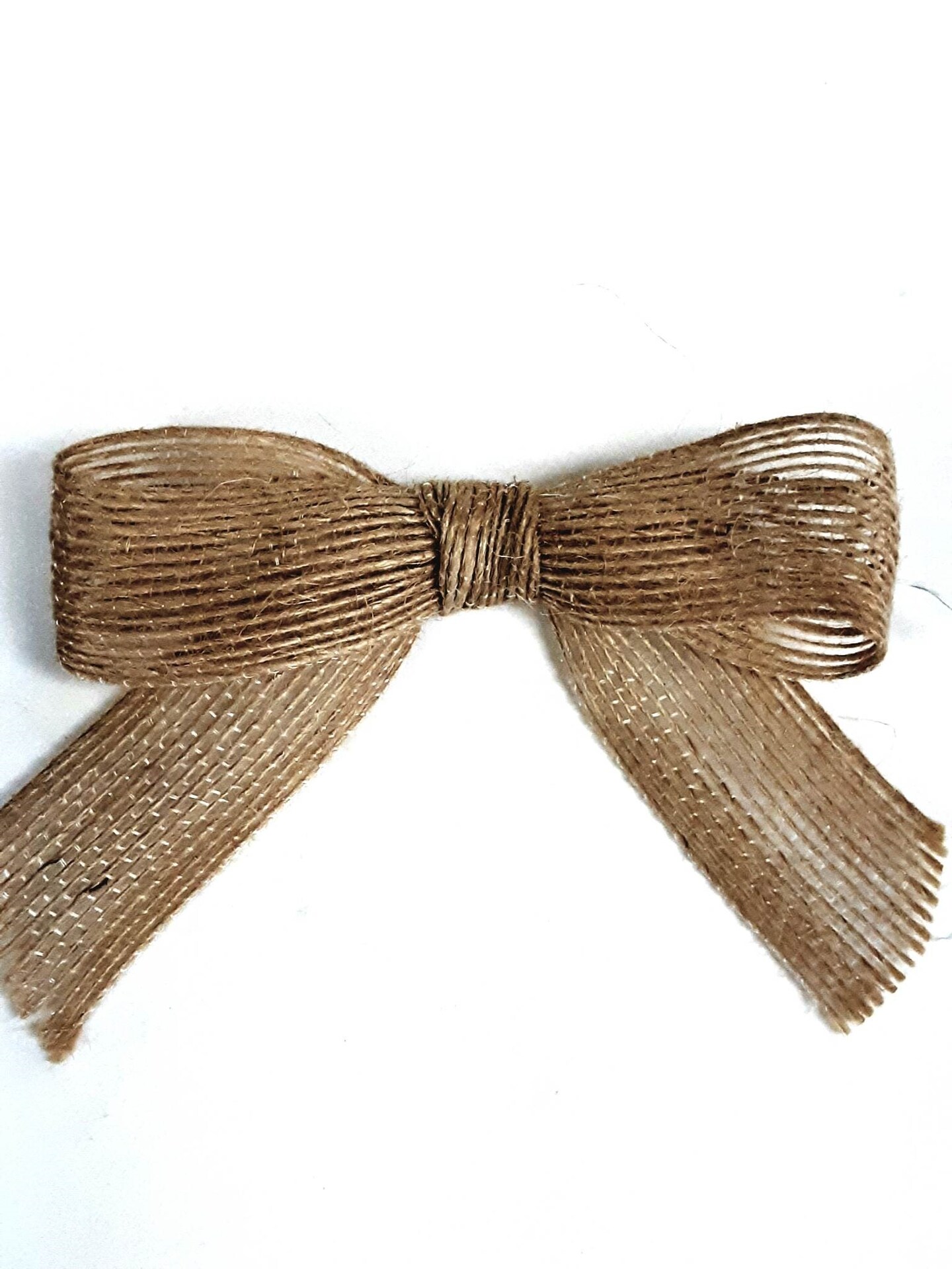 Set of 48 Tan 3.5&#x22; Premade Jute Bow w Twist Tie for Wedding, Shower, Party Favor