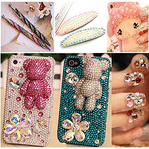 15000 Pieces Nail Art Rhinestones,15 Colors 3mm Flat-Bottomed Round Nail Rhinestones Glitter Crystal Gem Rhinestone,DIY Decoration Accessories