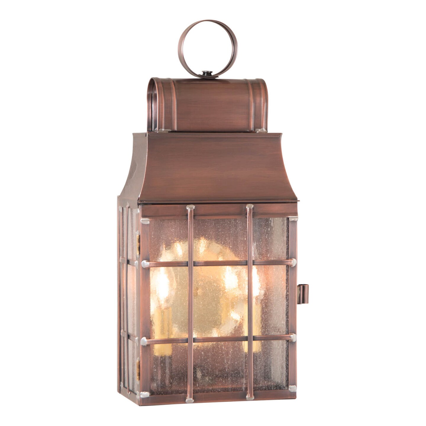 Irvin's Country Tinware Washington Wall Lantern in Antique Copper