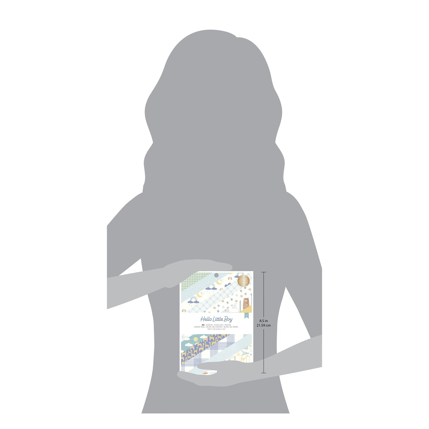 American Crafts Single-Sided Paper Pad 6"X8" 36/Pkg-Hello Little Boy