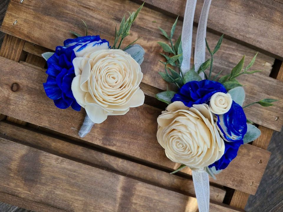Boutonniere and Corsage Set, Prom Flowers, Wedding Boutonniere, Wedding
