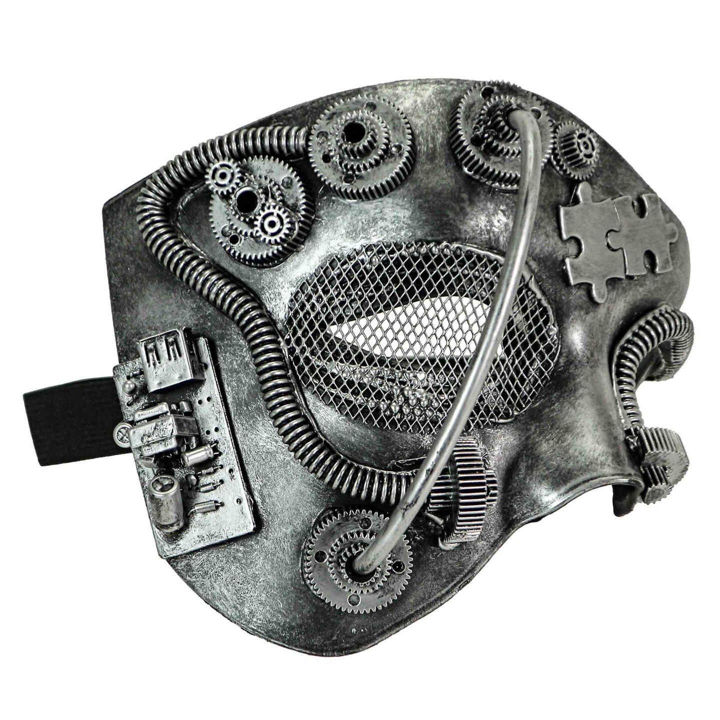 Metallic Steampunk Phantom Half Face Masquerade Mask
