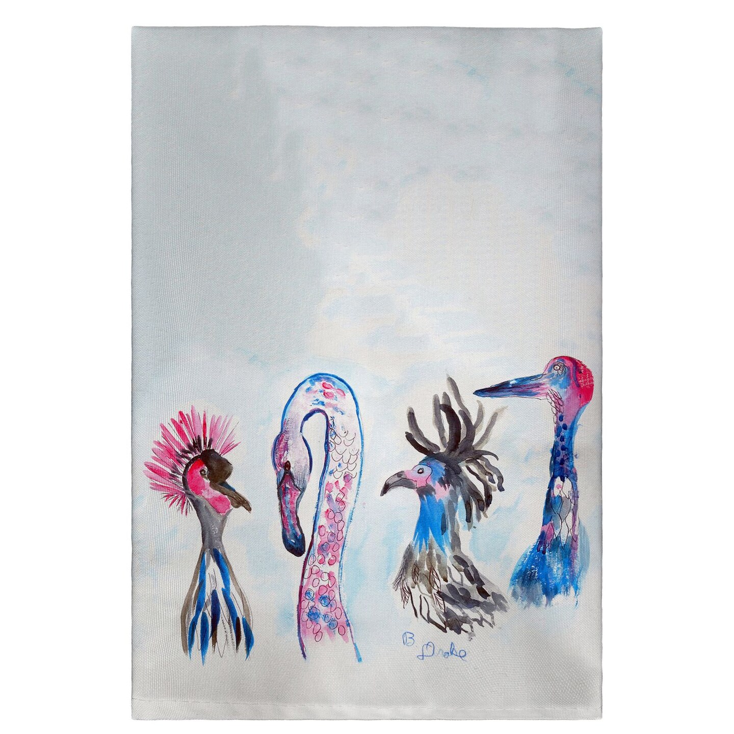 Betsy Drake Looney Birds Guest Towel