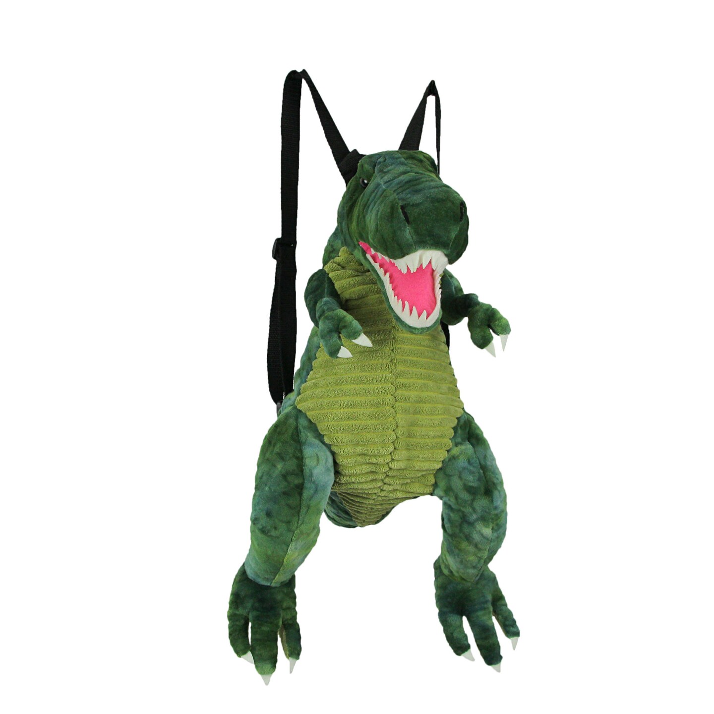 Cool Furry Plush Green Dinosaur Mini Backpack T-Rex Stuffed Animal Shoulder Bag