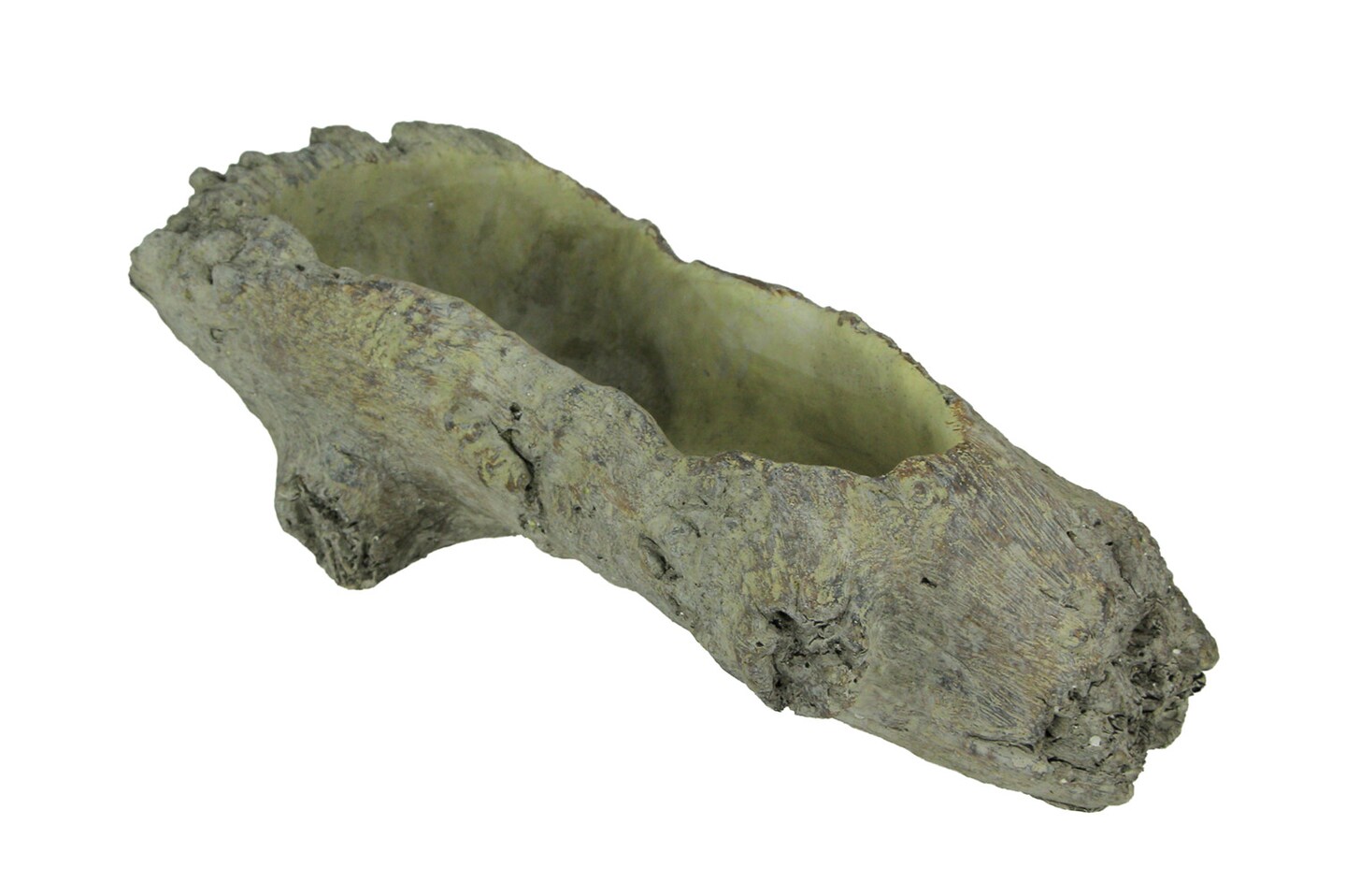 Grey Cement Lifelike Rustic Wood Look Tree Log Planter