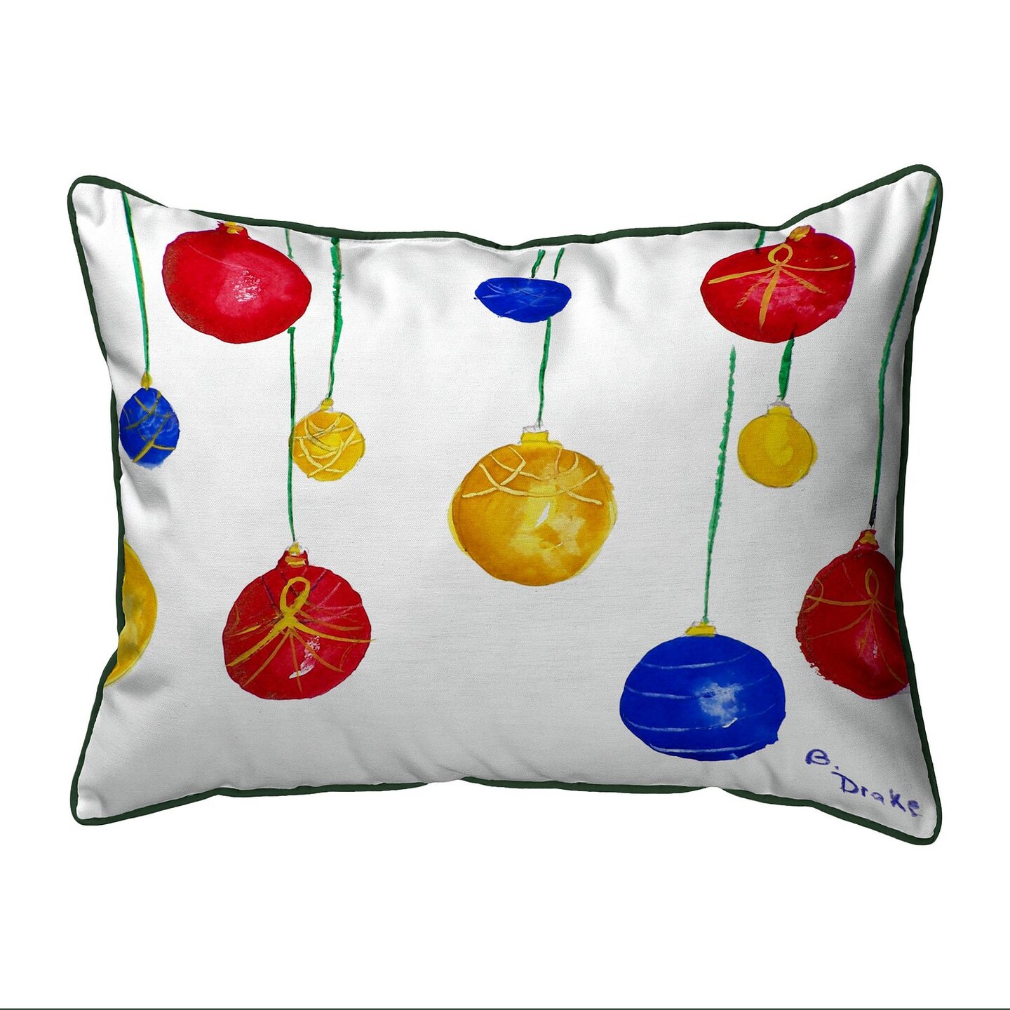 Betsy Drake Christmas Ornaments Large Indoor/Outdoor Pillow 16x20