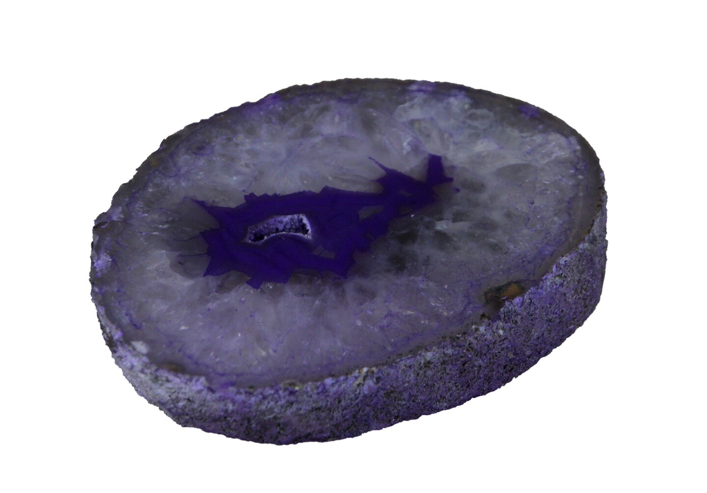 Thick Slice Agate Slab Hand Dyed Crystal Geode Specimen Polished Sectional Cut