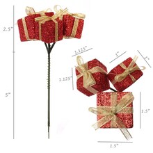 12-Pack of Glittering Christmas Gift Boxes - Festive Holiday Wrapping Supplies