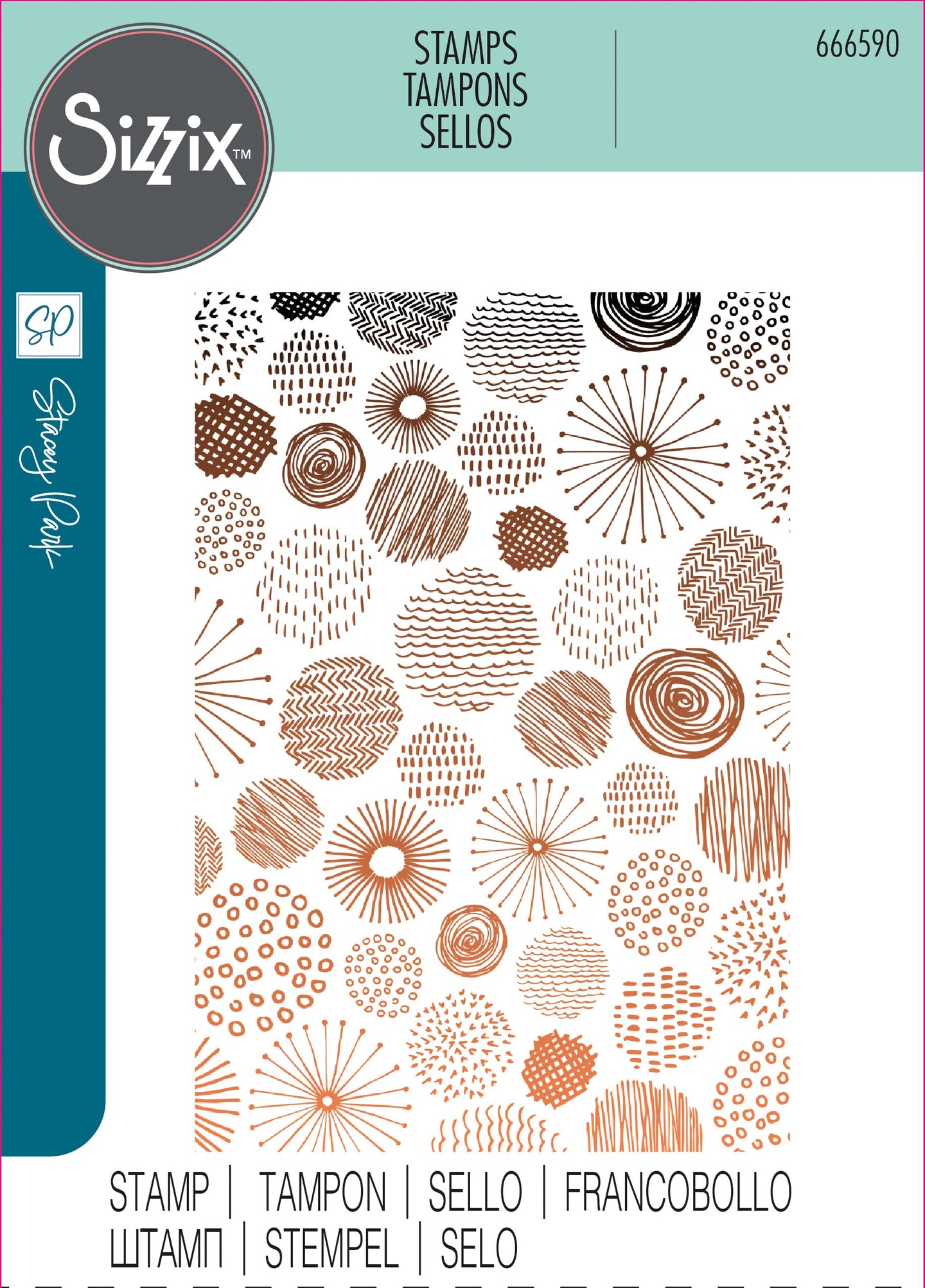 Sizzix Cosmopolitan Clear Stamp Set By Stacey Park-Ecliptic