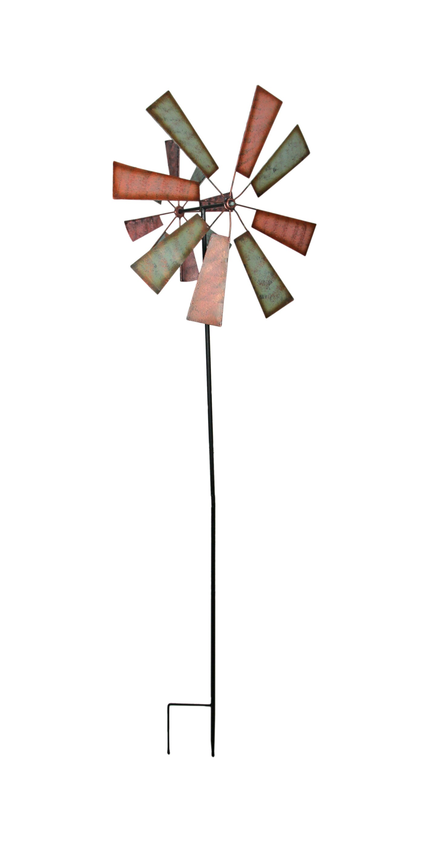 61 Inch Metal Garden Stake Kinetic Wind Spinner Yard Art Lawn Decor Sculpture