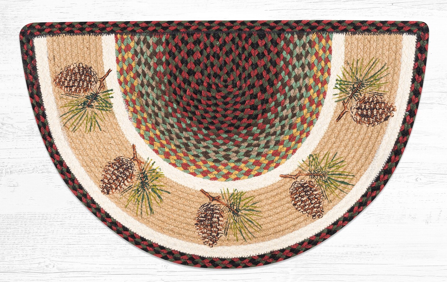 Earth Rugs SCP-81 Pinecone Printed Slice 18&#x22; x 29&#x22;