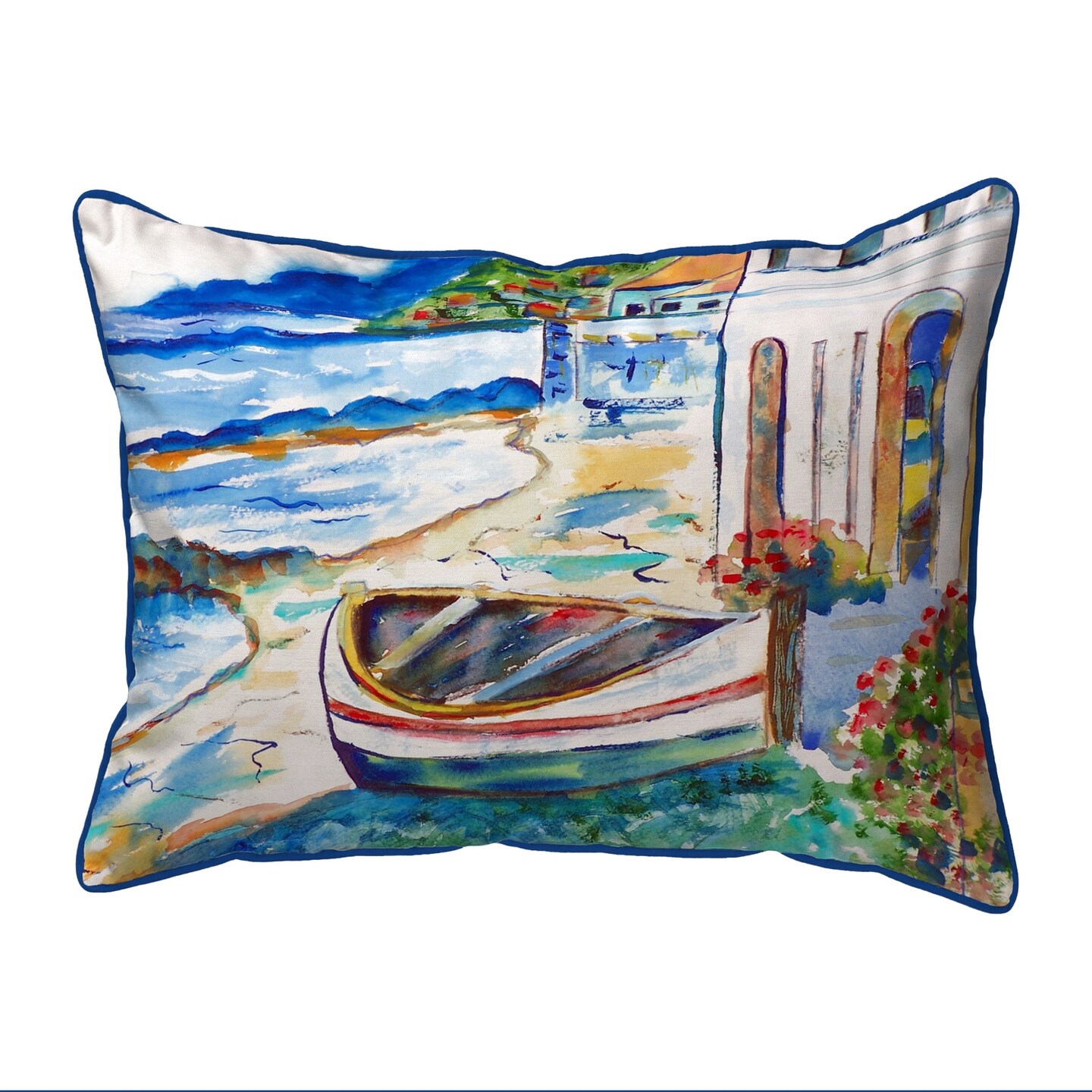 Betsy Drake Sicilian Shore Extra Large 20 X 24 Indoor / Outdoor Pillow
