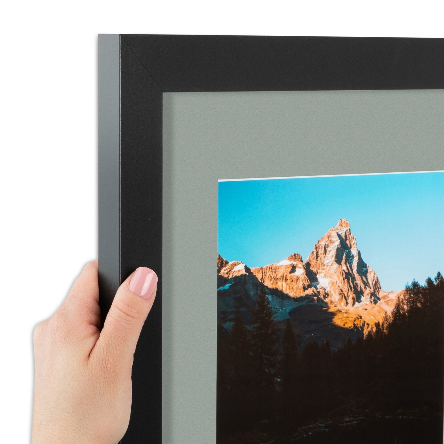 ArtToFrames 16x20&#x22; Matted Picture Frame with 12x16&#x22; Single Mat Photo Opening Framed in 1.25&#x22; Black and 2&#x22; Mat (FWM-3926-16x20)
