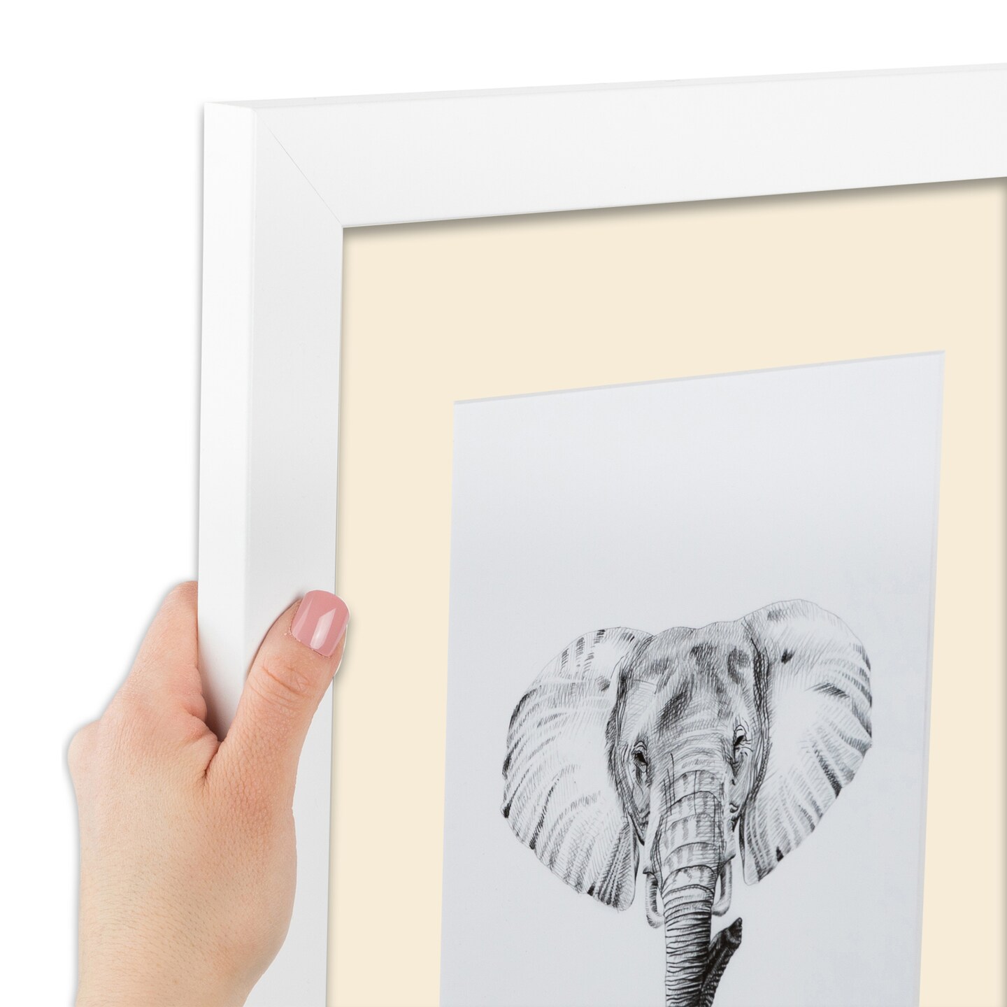 ArtToFrames 14x17&#x22; Matted Picture Frame with 10x13&#x22; Single Mat Photo Opening Framed in 1.25&#x22; White and 2&#x22; Mat (FWM-3966-14x17)