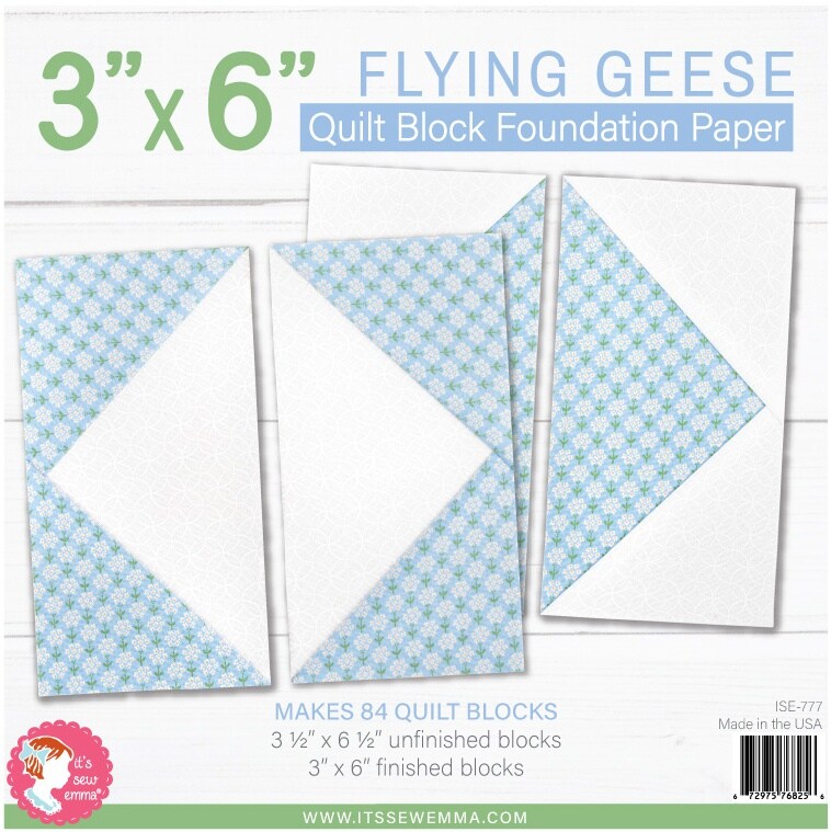 It's Sew Emma Quilt Block Foundation Paper-3"X6" Flying Geese