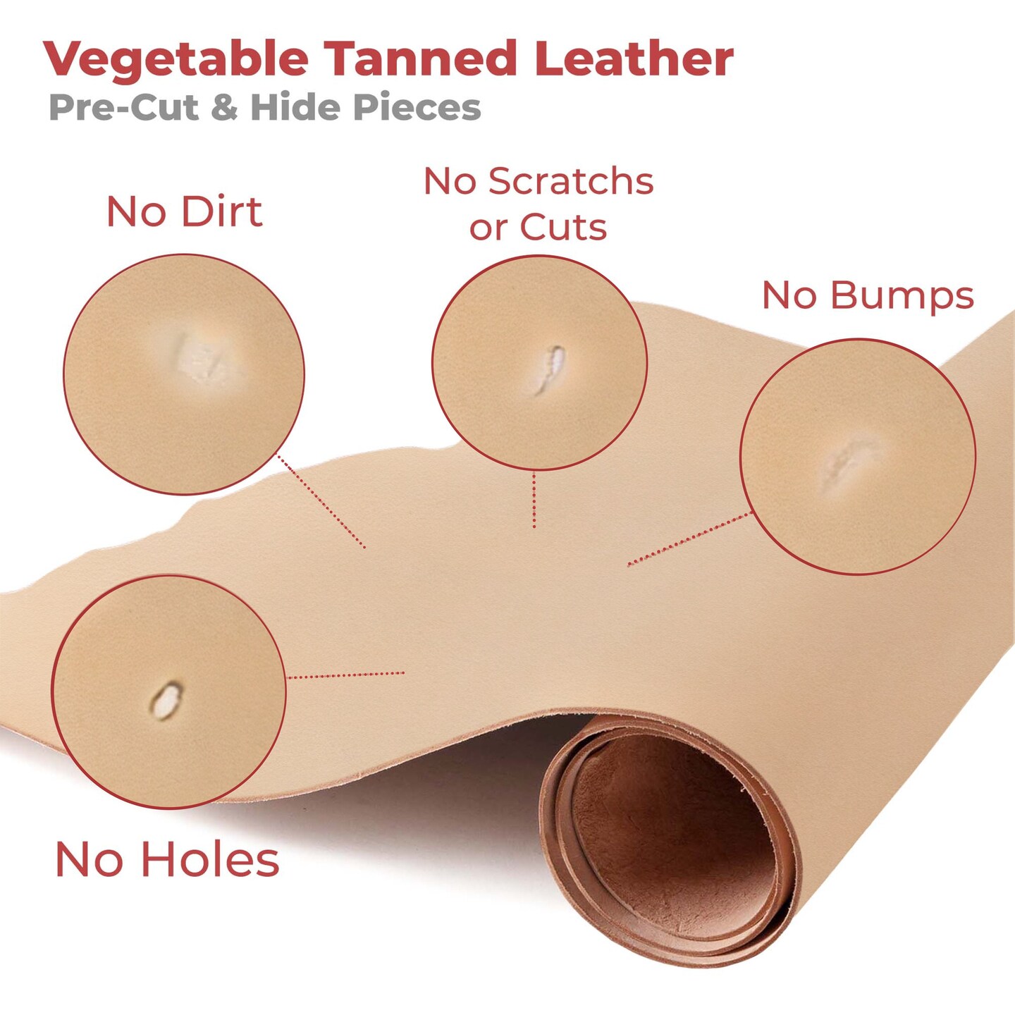 ELW Belt Blanks Strips/Straps 8/9 oz. (3.2-3.6mm) Thickness Size 3/4&#x22;x60&#x22; Full Grain Import Natural Cowhide Vegetable Tanned Leather for Tooling, Engraving, Embossing, Molding, &#x26; Dyeing