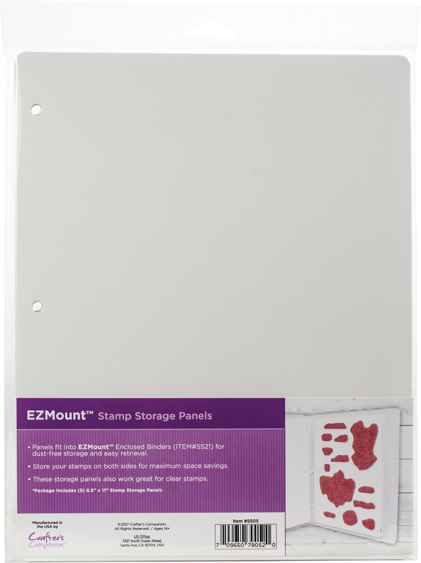 EZMount Lightweight Stamp Storage Panels 5-pkg-8.5x11