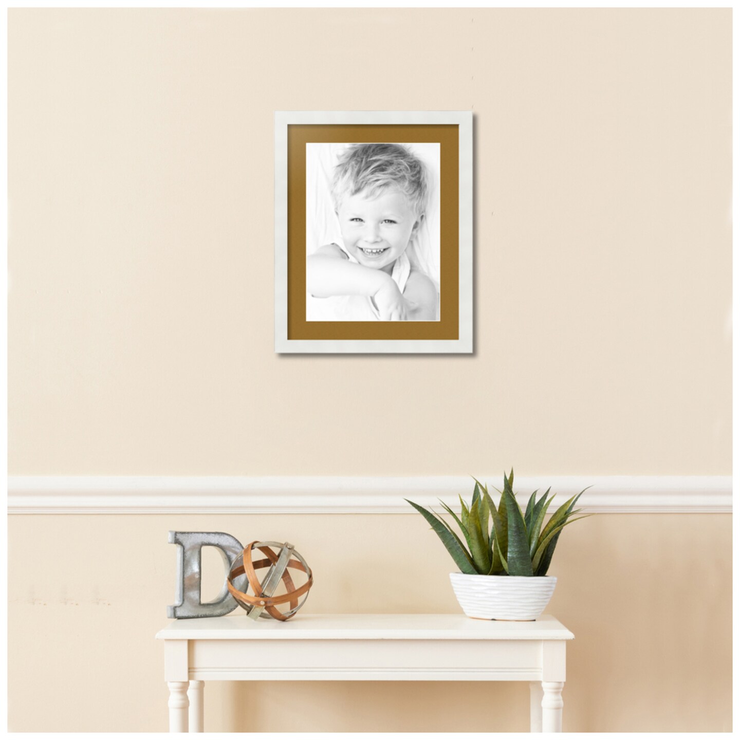 ArtToFrames 16x20&#x22; Matted Picture Frame with 12x16&#x22; Single Mat Photo Opening Framed in 1.25&#x22; White and 2&#x22; Mat (FWM-3966-16x20)