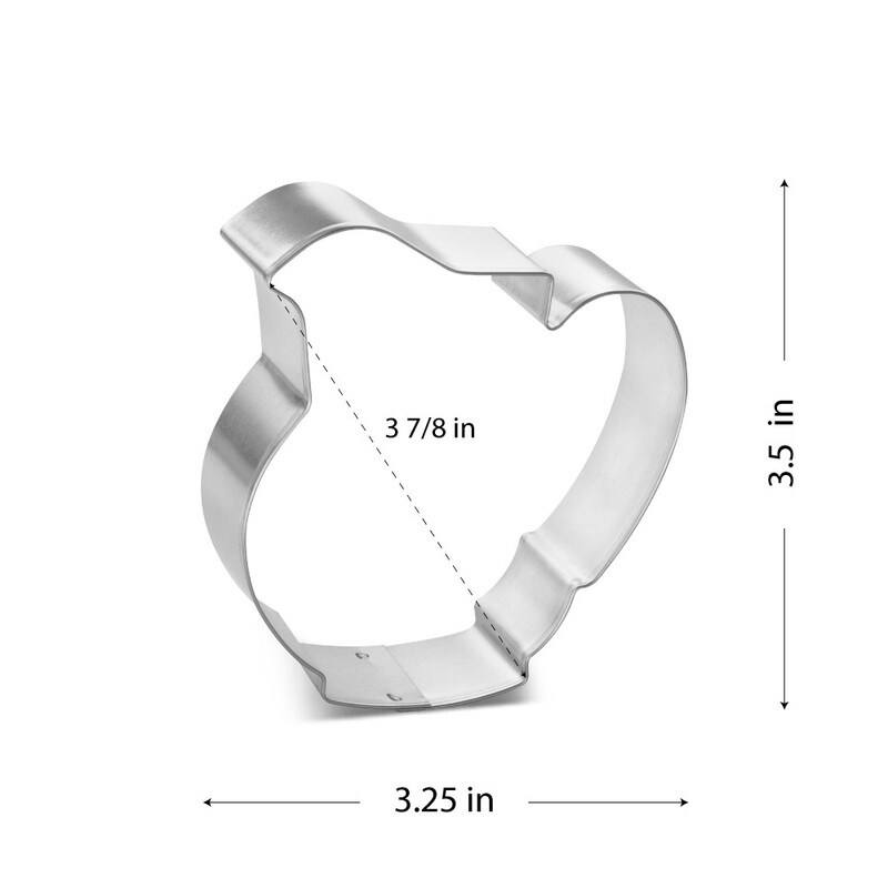 Juice Lemonade Pitcher Cookie Cutter 3.5 in, CookieCutter.com, Tin Plated Steel, Handmade in the USA