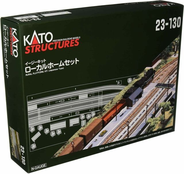 Kato N-Scale Unitrack Rural Station Platform Kit Set Diorama Accessory