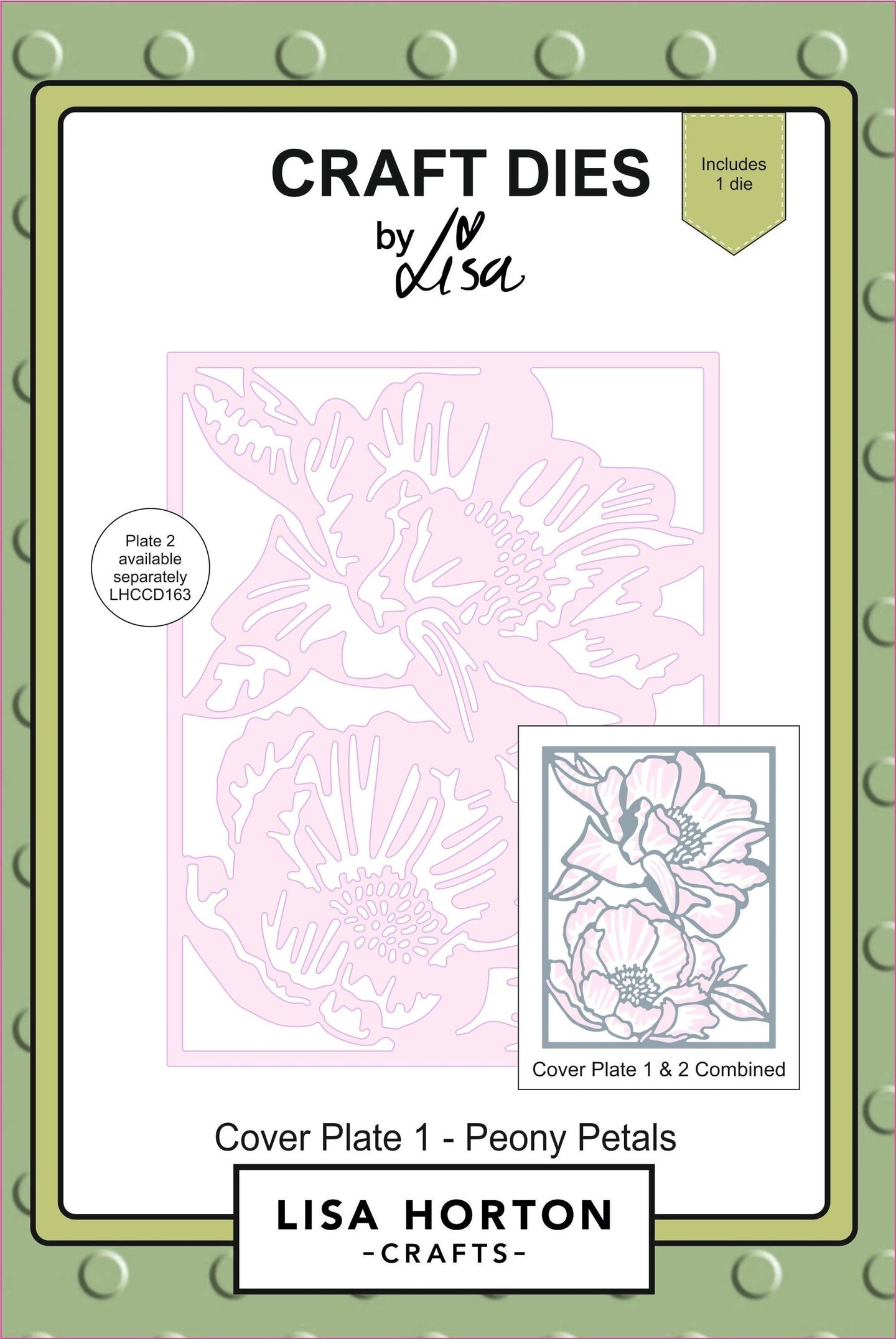 Lisa Horton --That Craft Place Cover Plate 1 - Peony Petals Die Set