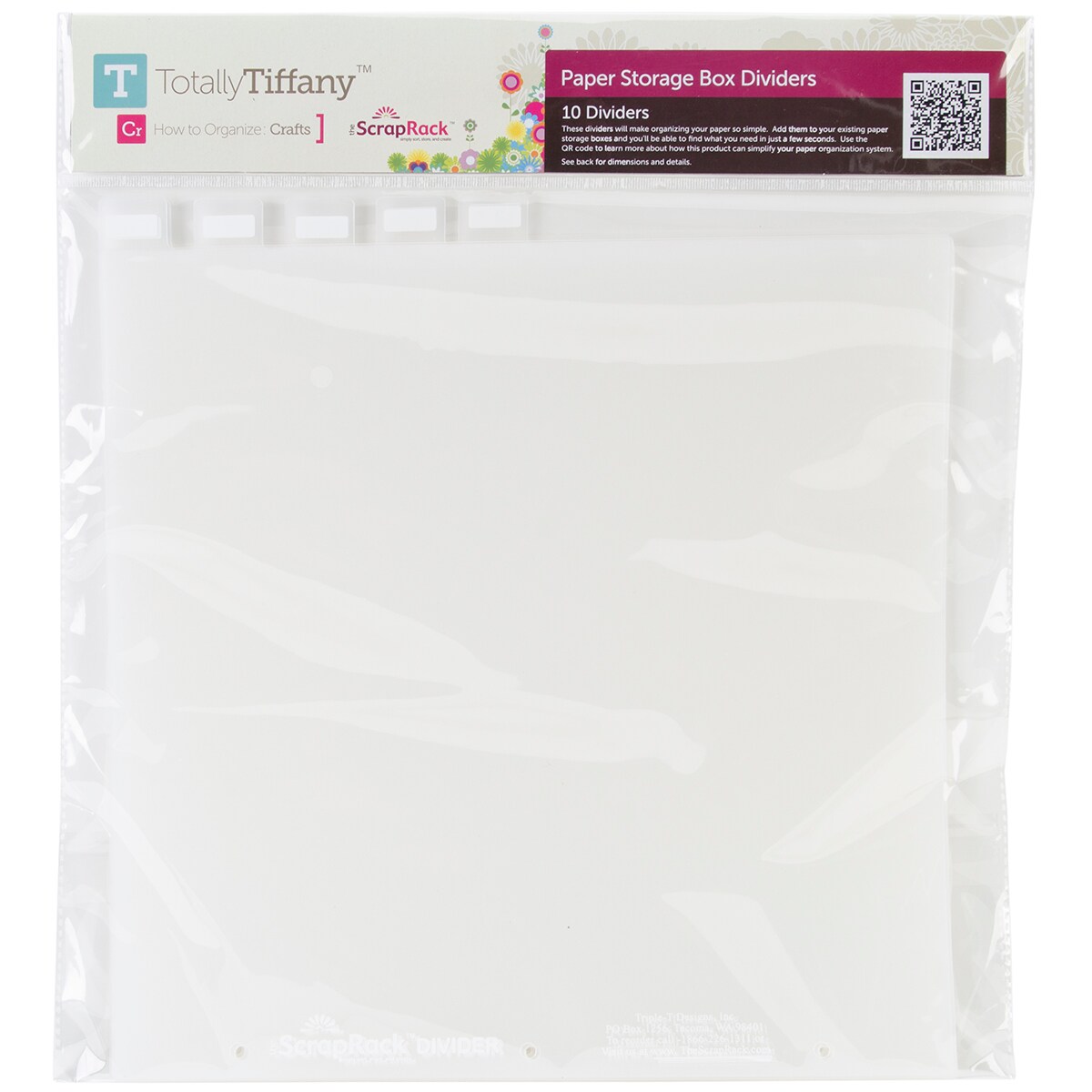 ScrapRack Paper Storage Box Tabbed Dividers 10/Pkg-12.5"X12.5"