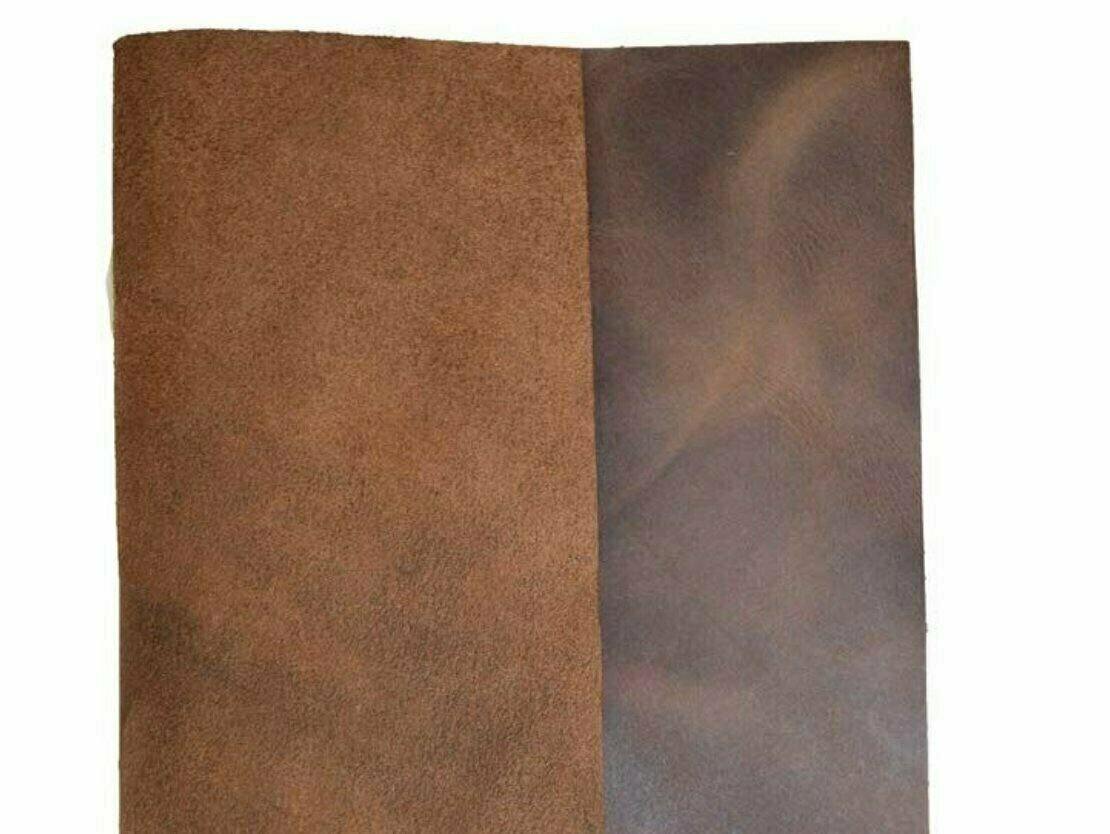 Full Grain Leather 4&#x22;x12&#x22; Set of 3 Tooling Crafts Cowhide 5/6oz (2.0mm) BROWN