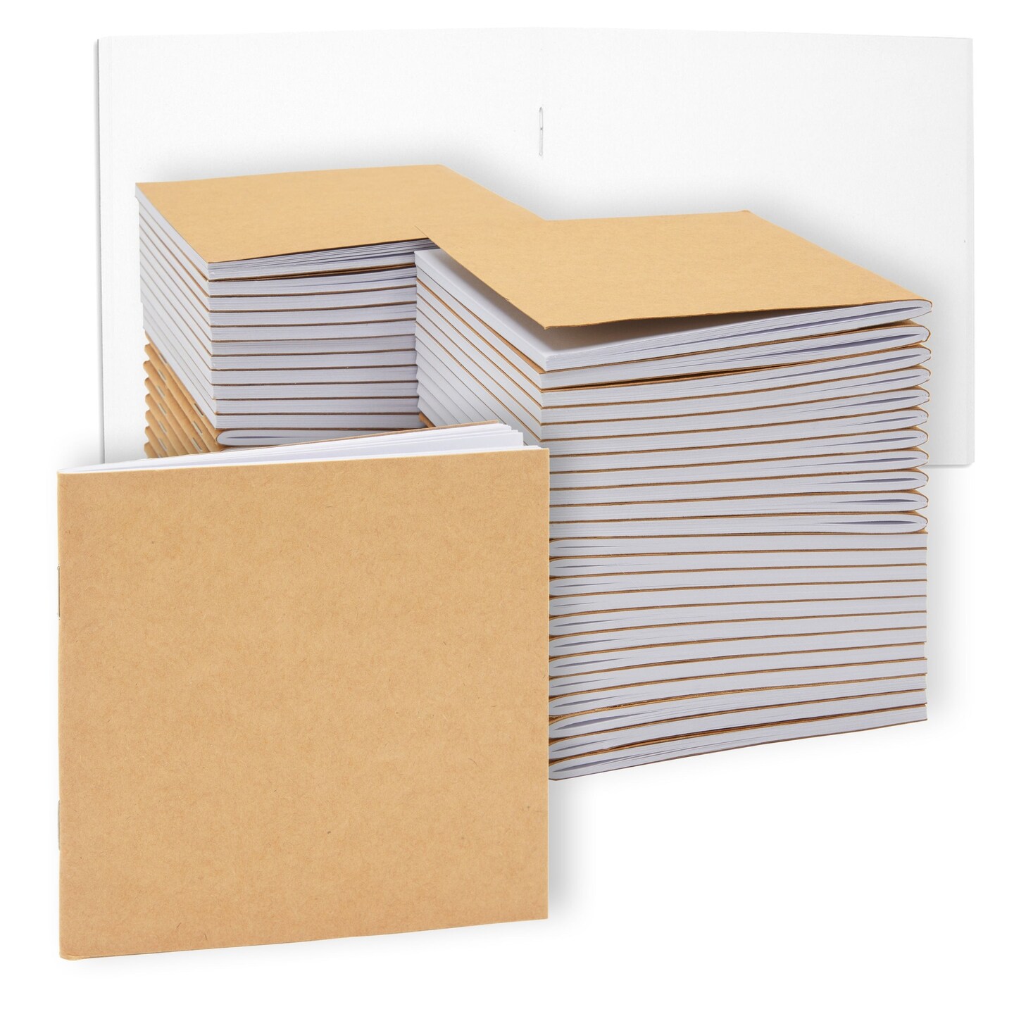 48 Pack Mini Blank Books for Kids - Bulk Sketchbooks, Kraft Paper