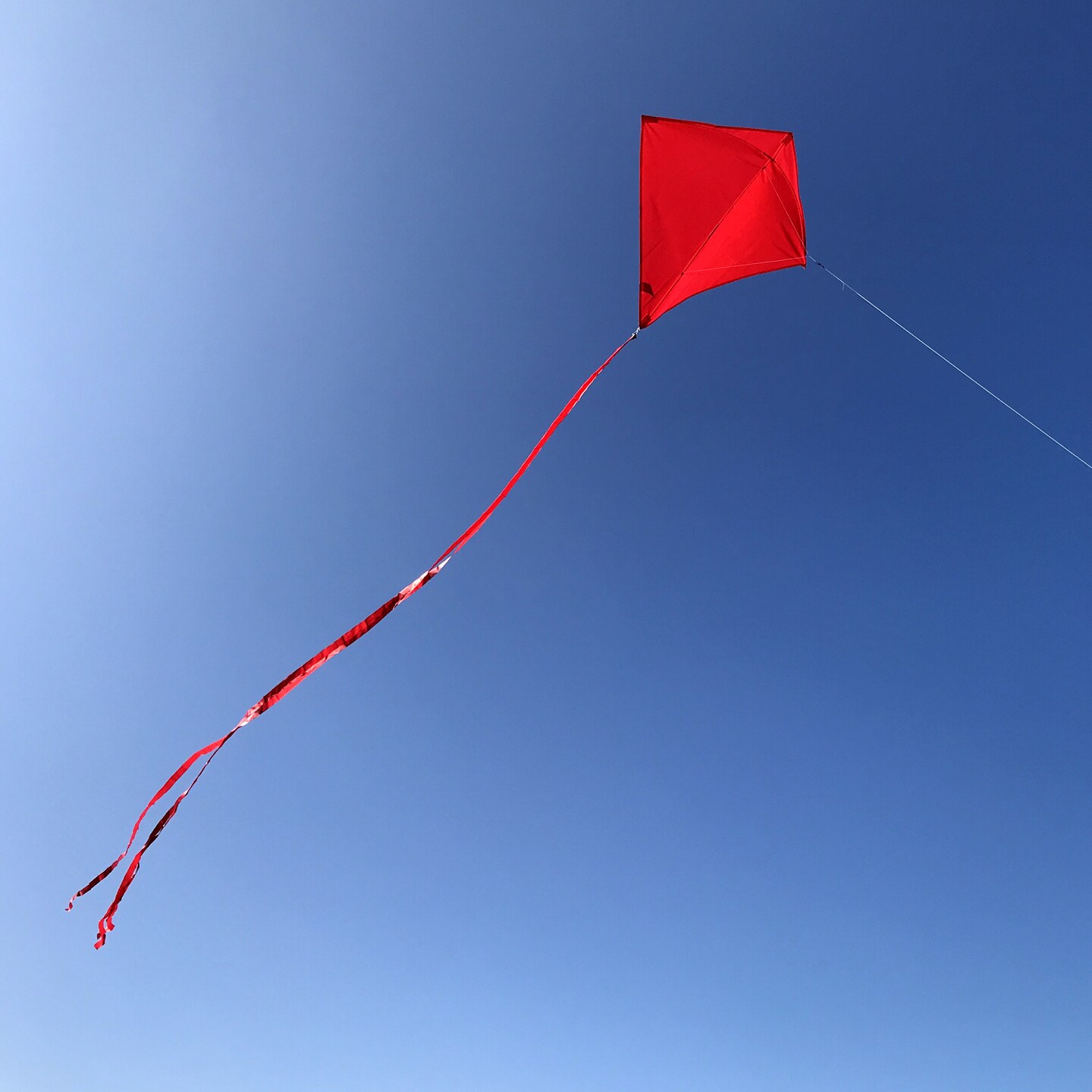 In the Breeze 3299 - Cherry 30 Inch Diamond Kite - Solid Red, Fun, Easy Flying Kite