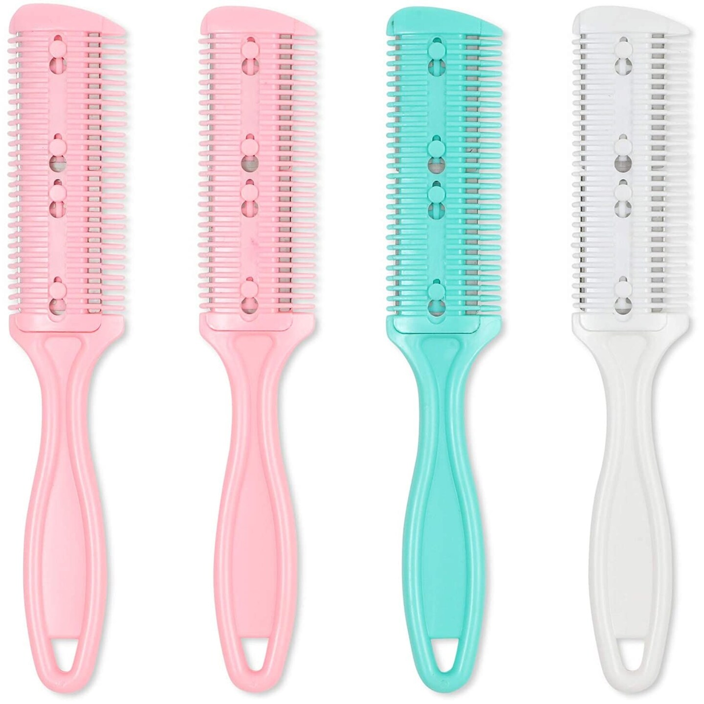 Glamlily Hair Cutting Razor Comb Thinning Trimmer, Assorted (4 Pack)