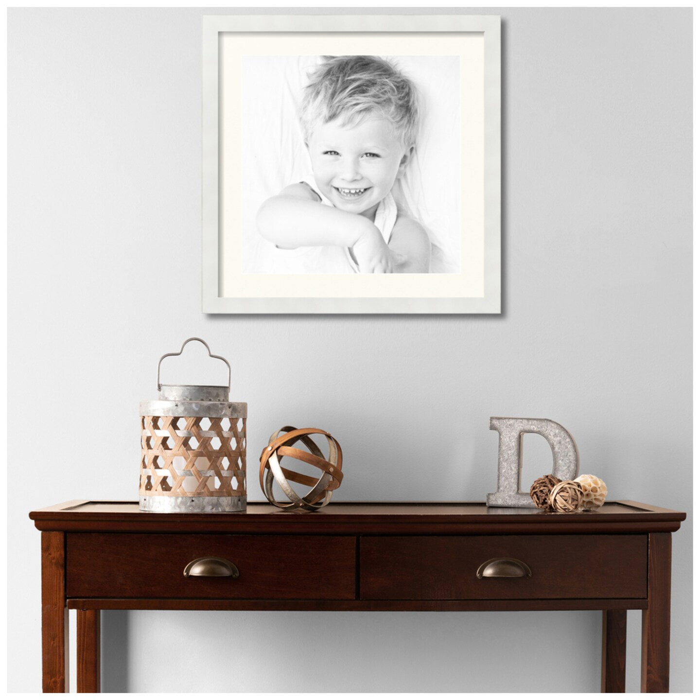 ArtToFrames 20x20&#x22; Matted Picture Frame with 16x16&#x22; Single Mat Photo Opening Framed in 1.25&#x22; White and 2&#x22; Mat (FWM-3966-20x20)