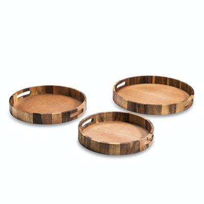 Kalmar Home Set of 3 Round Serving Trays