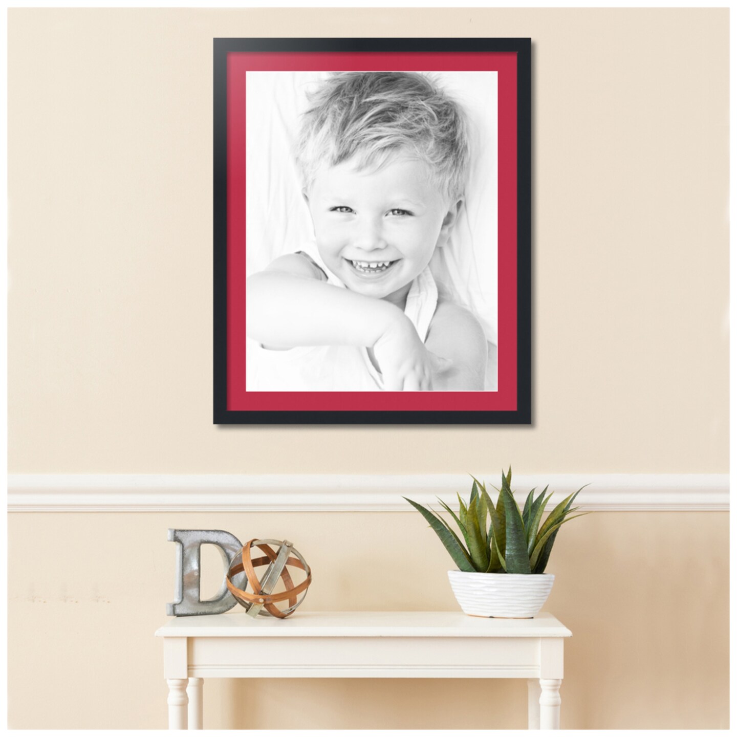 ArtToFrames 26x32" Matted Picture Frame with 22x28" Single Mat Photo Opening Framed in 1.25" Black and 2" Mat (FWM-3926-26x32)