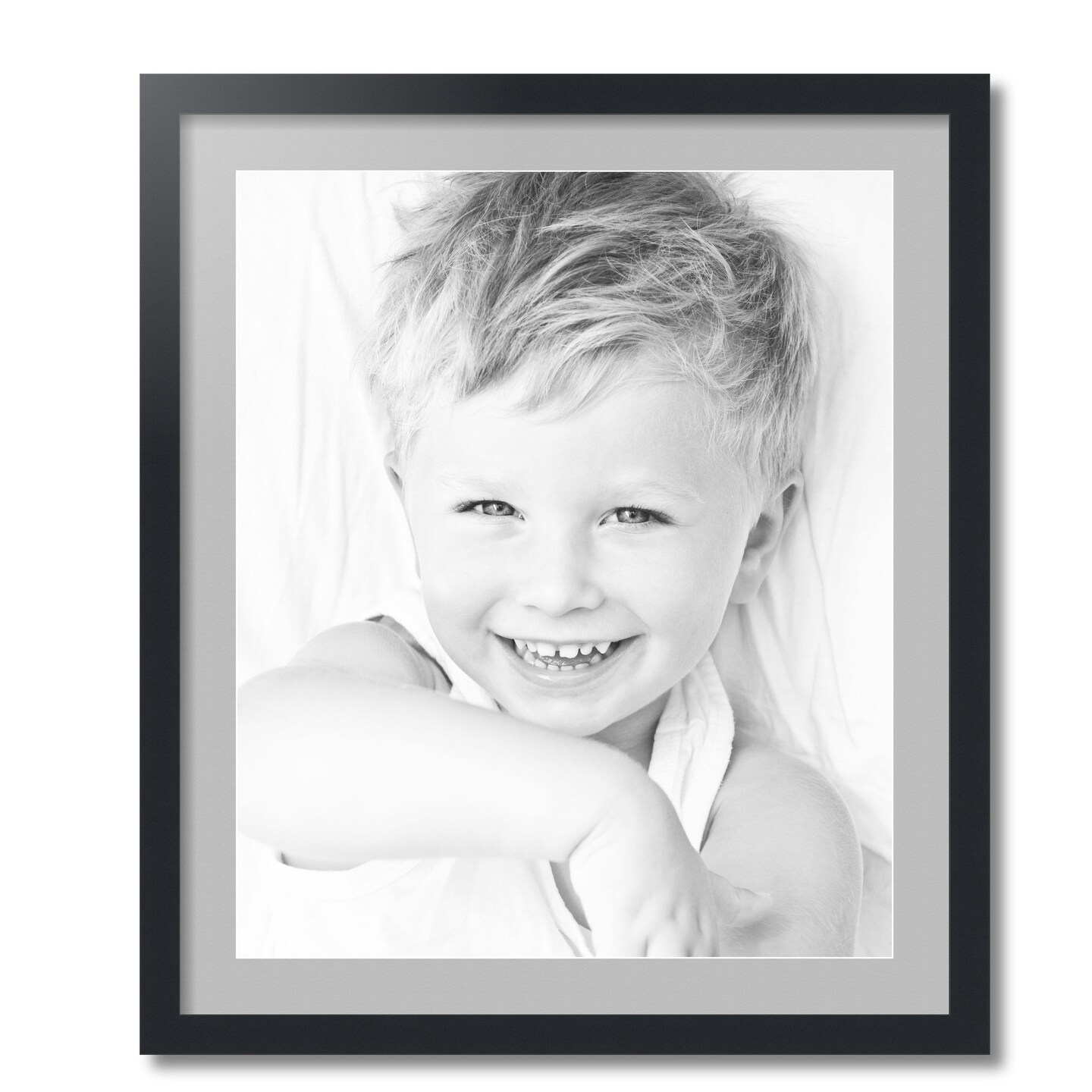 ArtToFrames 24x28" Matted Picture Frame with 20x24" Single Mat Photo Opening Framed in 1.25" Black and 2" Mat (FWM-3926-24x28)